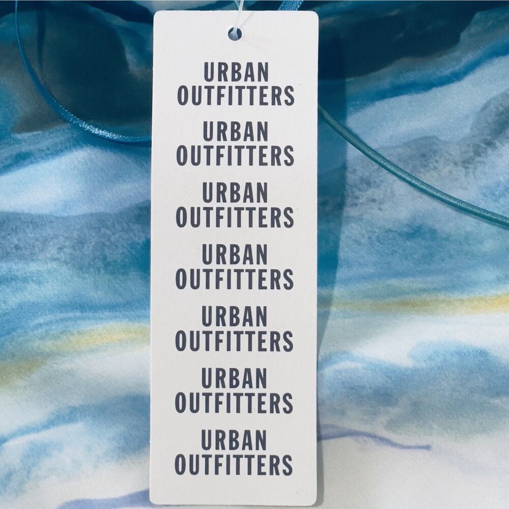 NWT UO Urban Outfitters Y2K Mini Dress Women XS Julia Asymmetrical Festival Blue - Picture 11 of 12